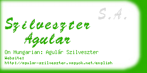 szilveszter agular business card