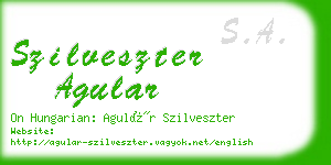 szilveszter agular business card